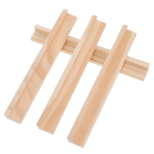 Beaupretty 4Stücke Holz Domino Halter DIY Domino Tabletts für Alphabetkarten Langlebige Holzständer zur Aufbewahrung von Domino und Karten für Kreative Bastelprojekte von Beaupretty