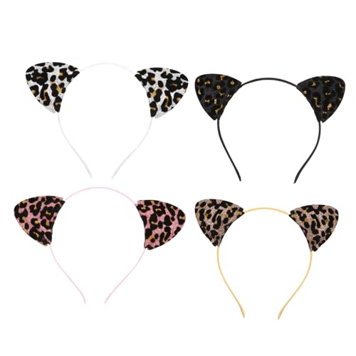 Beaupretty 4Stücke Leopardenmuster Katzenohren Haarreifen für Süße Haarbänder für Cosplay Partys Hochzeiten Geburtstage und Tägliches Tragen Beaupretty 4Stücke Leopardenmuster Katzenohren Haarreifen für Süße Haarbänder für Cosplay Partys Hochzeiten Geburtstage und Tägliches Tragen von Beaupretty