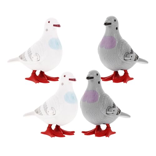 Beaupretty 4Stücke Teiliges Wind Up Tauben Cartoon Taube mit Energiesparend und Sicher für Drinnen und Draußen Zufällige Farben von Beaupretty