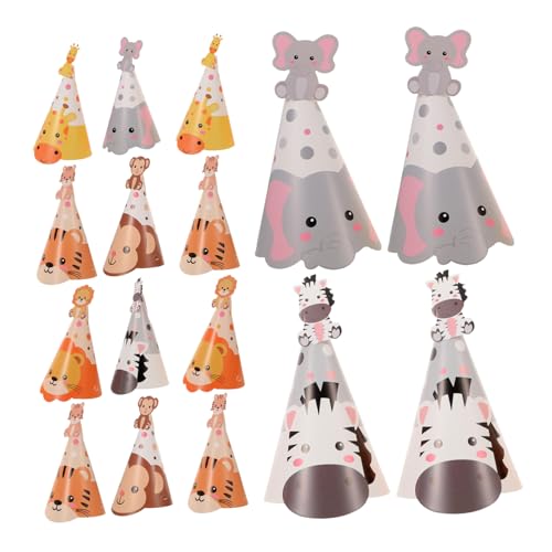 Beaupretty 5 Sätze Kindergeburtstagsparty Hüte mit Waldtier Design Papierkegel Hüte in Tiger Elefant Motiven Bunte Dschungel Partyhüte für Kreative Tierrollen für Familienfeiern Beaupretty 5 Sätze Kindergeburtstagsparty Hüte mit Waldtier Design Papierkegel Hüte in Tiger Elefant Motiven Bunte Dschungel Partyhüte für Kreative Tierrollen für Familienfeiern von Beaupretty
