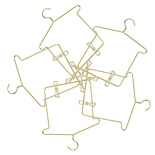 Beaupretty 5 Sätze Mini Puppen Kleiderbügel mit Clips Hänger für Puppenkleidung Teiliges für Puppenhausmöbel und Accessoires für Puppenoutfits von Beaupretty