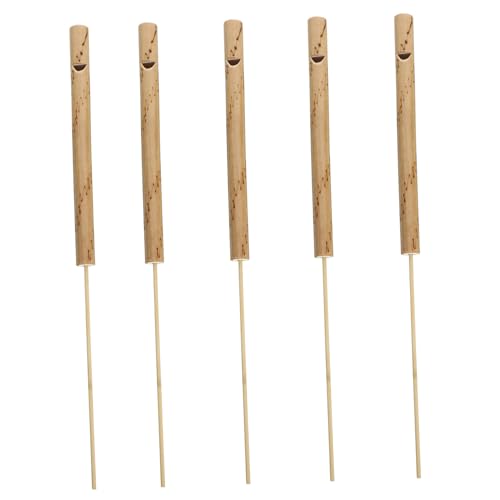 Beaupretty 5 Stück Bambus Vogelpfeife Musikinstrument für Flöte mit Naturduft Kreatives Vogelstimmen Nachahmen Lernspielzeug für Outdoor und Musikspaß von Beaupretty