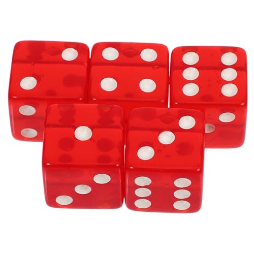 Beaupretty 5 Stück Große Rote Transparente Acrylwürfel mit Abgerundeten Ecken Seitig Leichte Spielwürfel für Brettspiele Partyzubehör Spielrequisiten Beaupretty 5 Stück Große Rote Transparente Acrylwürfel mit Abgerundeten Ecken Seitig Leichte Spielwürfel für Brettspiele Partyzubehör Spielrequisiten von Beaupretty