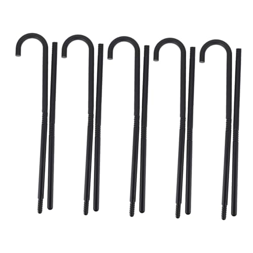 Beaupretty 5 Stück Magische Krücke Requisiten Tanzstock Spazierstock für die Bühne Kostümzubehör aus Zuckerrohr Halloween -Cosplay -Accessoires Kostüm Gehstock Tanzrohrkrücke Plastik Schwarz von Beaupretty