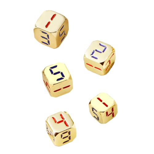Beaupretty 5 Stück Metall Würfel Goldfarben mit Abgerundeten Ecken Seitig Spielwürfel für Brettspiele Party Zubehör Kompakt Leicht Vielseitig Einsetzbar Beaupretty 5 Stück Metall Würfel Goldfarben mit Abgerundeten Ecken Seitig Spielwürfel für Brettspiele Party Zubehör Kompakt Leicht Vielseitig Einsetzbar von Beaupretty