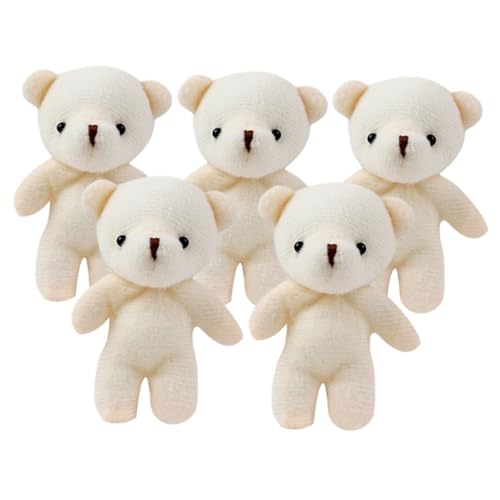Beaupretty 5 Stück Mini Bär Plüschanhänger Süße Stofftiere für Hochzeit Geburtstagsgeschenke DIY Projekte und Dekoration Niedliche Kleine Bären aus Hochwertigem Material von Beaupretty