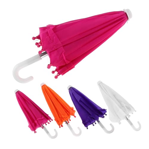 Beaupretty 5 Stücke Kleiner Regenschirm Spielzeug für Kinder Dekorative Selbstgemacht Malerei Miniatur Regenschirm mit Metallschaft für Bastelprojekte und Rollenspiele von Beaupretty