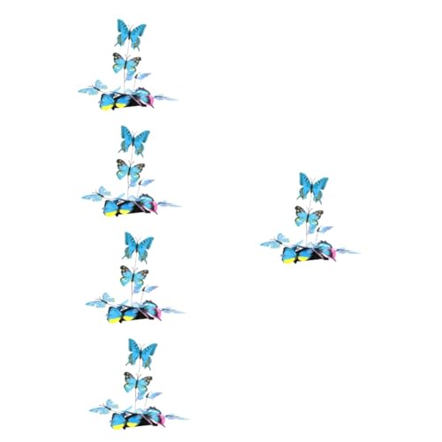 Beaupretty 5 Stück Schmetterlingshut Haarnadel Mini-Teeparty-Hut süße Haarklammern Tea-Party-Hüte Teepartyhut für Frauen haarspange kopfschmuck Haarstyling-Clips Harz Blue von Beaupretty
