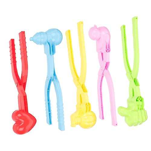 Beaupretty 5 Stück Schneeballzangen Teilig Kreative Praktische Clips für Schnellen Schnee und Sandballmacher Frostschutz Outdoor für und Eltern Junge Mädchen Interaktion Zufällige Farbe von Beaupretty