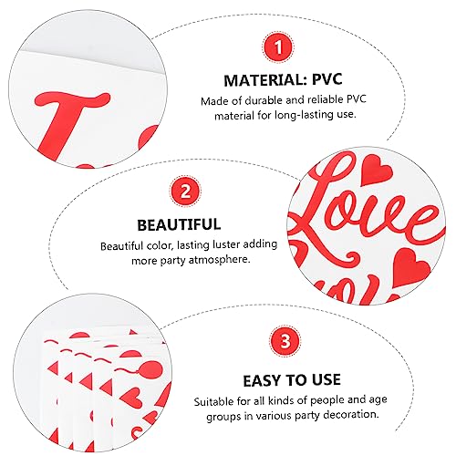 Beaupretty 5 Stück Teiliges Ballonaufkleber Rot PVC Partydekoration Valentinstag Deko für Hochzeit Geburtstag für Sie und Kreative Einfache Anwendung für Festliche Atmosphäre von Beaupretty