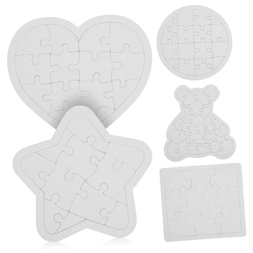 Beaupretty 5 Stück Teiliges Blanko Puzzle aus Papier mit Bär Herz Stern Rund und Quadratisch zum Selbstbemalen Glatte Oberfläche für Kreativität Hand Auge Koordination DIY Beaupretty 5 Stück Teiliges Blanko Puzzle aus Papier mit Bär Herz Stern Rund und Quadratisch zum Selbstbemalen Glatte Oberfläche für Kreativität Hand Auge Koordination DIY von Beaupretty