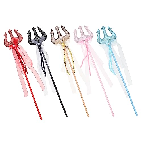 Beaupretty 5 Stück Teiliges Halloween Feenstab für Bunte Leichte Zauberstäbe aus Weichem Material Niedliches Accessoire für Kostüme Geburtstags und Tanzpartys Kindgerechte Dekoration von Beaupretty