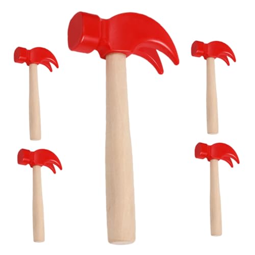 Beaupretty 5 Stück Teiliges Holzhammer für Authentische Werkzeuge zum Nachspielen Fördert Feinmotorik und Koordination Pädagogisches Werkzeugspiel für Jungen und Mädchen für Rollenspiele und von Beaupretty