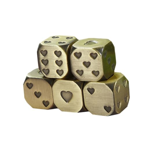 Beaupretty 5 Stück Teiliges Metall Würfel mit Muster Abgerundete Kanten Kleine Spielwürfel für Brettspiele Party Accessoires Langlebig Glatte Oberfläche Tragbar für Zuhause und Bar Beaupretty 5 Stück Teiliges Metall Würfel mit Muster Abgerundete Kanten Kleine Spielwürfel für Brettspiele Party Accessoires Langlebig Glatte Oberfläche Tragbar für Zuhause und Bar von Beaupretty