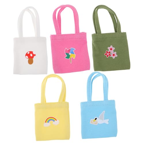 Beaupretty 5 Stück Teiliges Mini Canvas Handtaschen Bunte Mini Schultertaschen aus Robustem Canvas Puppenzubehör für Realistische Taschen für Puppenhaus und Kostüme Beaupretty 5 Stück Teiliges Mini Canvas Handtaschen Bunte Mini Schultertaschen aus Robustem Canvas Puppenzubehör für Realistische Taschen für Puppenhaus und Kostüme von Beaupretty