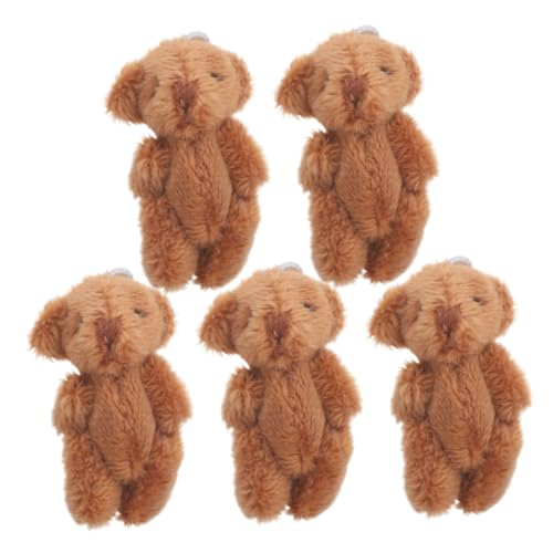Beaupretty 5 Stück Teiliges Mini Plüschbären Weiche Realistische Stofftiere Winzige Teddybären für Puppenhaus-Dekoration Bastelzubehör Geburtstagsgeschenke Miniatur Szenerie Requisiten von Beaupretty