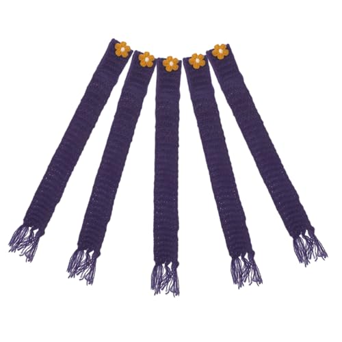 Beaupretty 5 Stück Teiliges Mini Schal Dekorativ Einstellbarer Wollschal für Puppen DIY Mini Strickschal für Party und Dekoration von Flaschen von Beaupretty
