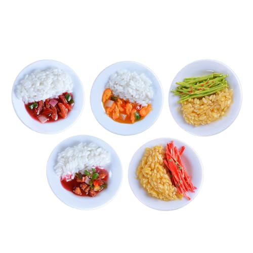 Beaupretty 5 Stück Teiliges PVC Fake Food Modell für Realistische Spielküche Zubehör für Rollenspiele und Fotografie Miniatur Lebensmittel Requisiten für Kreative Projekte von Beaupretty
