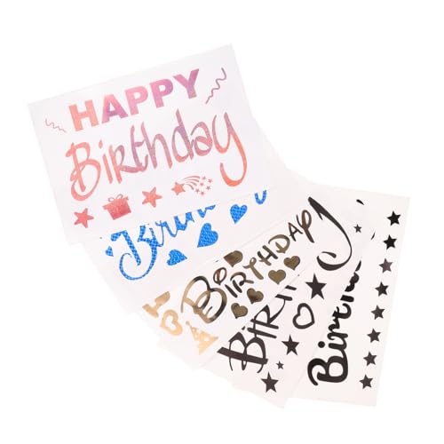 Beaupretty 5 Stück Teiliges Party Sticker Set Bunte Transparente Ballon Dekoration Aufkleber Geburtstagsdeko für Wände Fenster und Luftballons Vielseitig Verwendbar Einfache Anwendung von Beaupretty