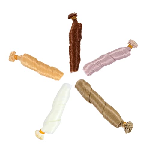 Beaupretty 5 Stück Teiliges Puppenhaar Hitzebeständig DIY Zubehör für Puppenhaar Perücken Langlebige Puppenperücken Verschiedenen Reparatur und Styling von Beaupretty