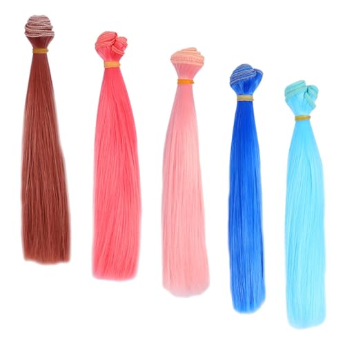 Beaupretty 5 Stück Teiliges Puppenhaarset Gerades Weiches Hochtemperaturfaser Haar Mehrfarbige Strähnen Realistische Textur Flexible für DIY Puppenperücken und Bastelbedarf Beaupretty 5 Stück Teiliges Puppenhaarset Gerades Weiches Hochtemperaturfaser Haar Mehrfarbige Strähnen Realistische Textur Flexible für DIY Puppenperücken und Bastelbedarf von Beaupretty