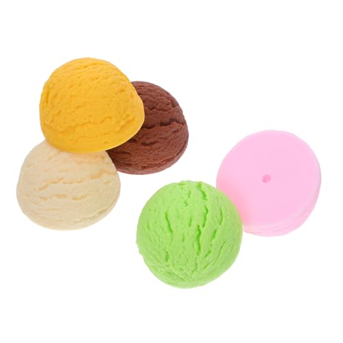 Beaupretty 5 Stück Teiliges Realistische Eiscreme Kugel Modelle Farbige Fake Ice Dekorationen für Fotografie Party Hochzeit und Laden Langlebige Verblassungsresistente Imitation von Beaupretty