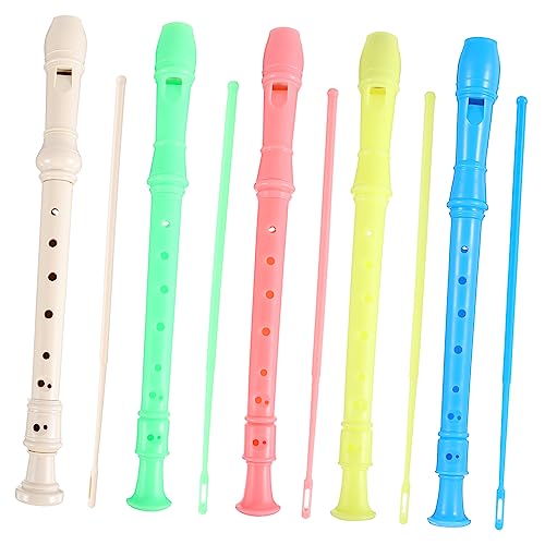 Beaupretty 5 Stück Teiliges Sopran Blockflöten aus Abs Kunststoff Bunte Recorder mit Löchern Kindgerechtes Lerninstrument Handkoordination und Musikalischem von Beaupretty