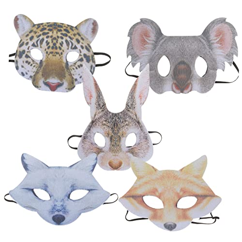 Beaupretty 5 Stück Tierspaß für Feiern Teiliges Animal Masks für Karneval Maskerade Halloween und Geburtstagsfeiern Mit Leopard Kaninchen Wolf und Fuchs Atmungsaktiv und Bequem Beaupretty 5 Stück Tierspaß für Feiern Teiliges Animal Masks für Karneval Maskerade Halloween und Geburtstagsfeiern Mit Leopard Kaninchen Wolf und Fuchs Atmungsaktiv und Bequem von Beaupretty
