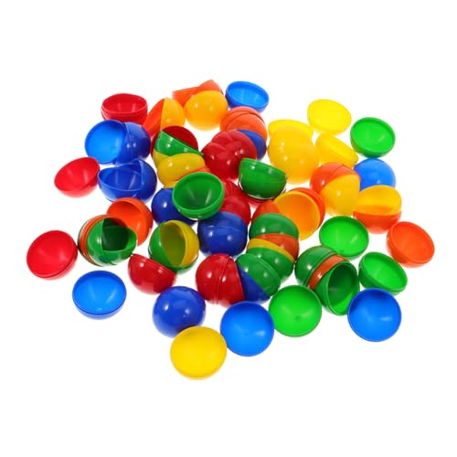 Beaupretty 50 Stück Bunte Offene Lotteriekugeln aus Kunststoff Leichte Wiederverwendbare Party und Tombola Bälle für Unterhaltung Befüllbar mit Süßigkeiten und Notizen für Spiele und von Beaupretty