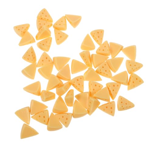 Beaupretty 50 Stück DIY Kunst Käse Modell Dekorationen Realistische Mini Dessert Charms für Kreative Bastelprojekte und Geschenkideen von Beaupretty