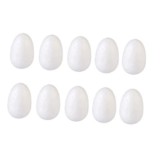 Beaupretty 50 Stück Eier Weiß zum Bemalen und Basteln Stabile DIY Dekoration für Familien für Osterfest Hochzeit Halloween und Kreative Bastelprojekte von Beaupretty