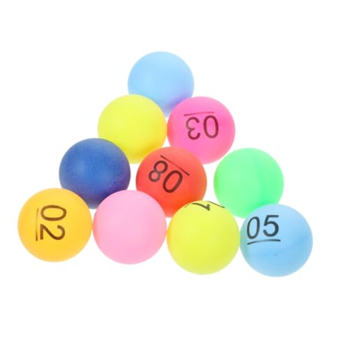 Beaupretty 50 Stück Farbige Kunststoff Nummernkugeln für Tombola und Partyspiele Langlebige Bruchfeste Bälle zur Unterhaltung bei Feierlichkeiten und Events von Beaupretty