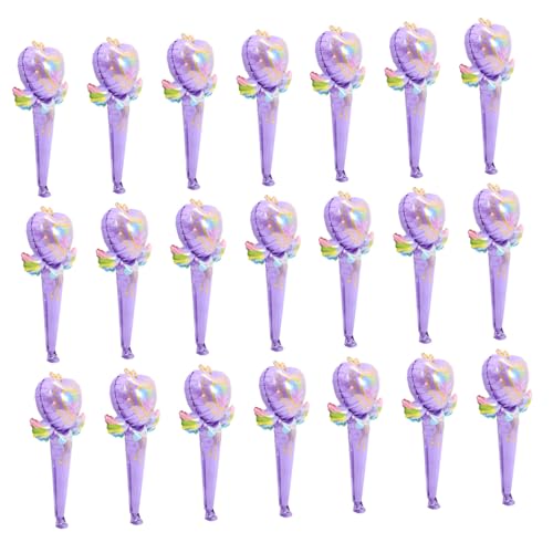 Beaupretty 50 Stück Folienballons in Feenstab-form Handlich Leuchtend Leichte Partydekoration für Geburtstag Party-accessoire Einfach Aufhängbar an Wand Fenster oder Tür Stilvolle von Beaupretty