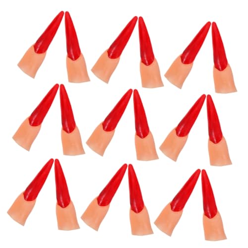 Beaupretty 50 Stück Halloween Gefälschte Finger Trick Finger Requisiten Gefälschte Krallen Tricks Simulation Zubehör Party Streiche von Beaupretty
