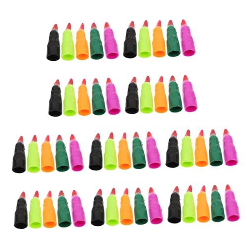 Beaupretty 50 Stück Halloween Nagelset Bunte Fake Hexen Fingernägel Lange Fingernägel Farbiges Cosplay Zubehör für Halloween Kostüm Party Prop von Beaupretty