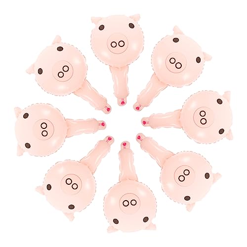 Beaupretty 50 Stück Handheld Schwein Aluminiumfolie Ballons Dekorative Party Ballons für Kindergeburtstag Realistische Farben und Spaßige Tischdekorationen von Beaupretty