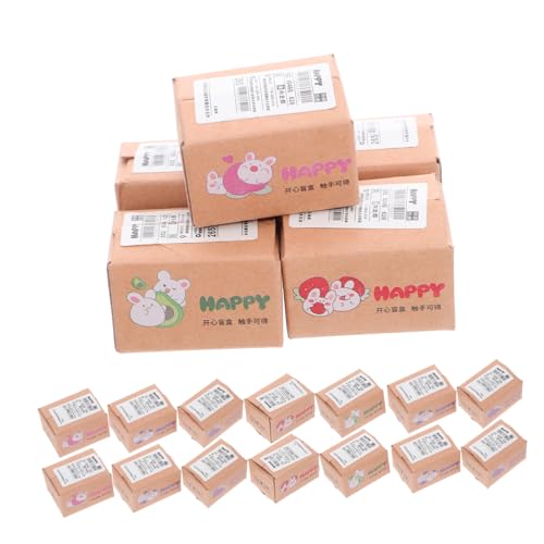 Beaupretty 50 Stück Maßstab Miniatur Geschenkverpackungen für Puppenhaus Dekoration Kleine Versandboxen für Miniaturgeschäft von Beaupretty