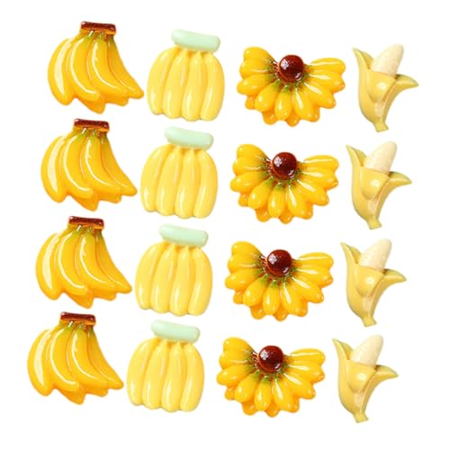 Beaupretty 50 Stück Mini Bananen Deko Fake Banane Lebensecht Bunte Bananen für Puppenhaus Küchen Deko Kindergeburtstag Basteln Zubehör von Beaupretty
