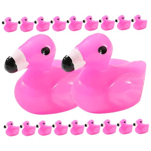 Beaupretty 50 Stück Mini Flamingo Figuren aus Resin Kleine Niedliche Tiere für DIY Puppenhaus Garten und Mikro Dioramen Rosarote Harz Dekoration für Bastelarbeiten und Party von Beaupretty