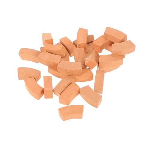 Beaupretty 50 Stück Miniatur Ziegelsteine aus Langlebige Mini Bausteine für Realistisches DIY Modellbau für Hausbau Kreative Bastelprojekte Wiederverwendbar und Sicher von Beaupretty