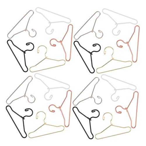 Beaupretty 50 Stück Robuste und Platzsparende Kleiderbügel für Puppenoutfits für Organisation von Puppenkleidung im Puppenhaus Dekoration von Beaupretty