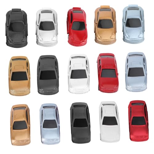 Beaupretty 50 Stück Sandtisch Modell Auto Bemalte Miniatur Fahrzeuge für Diorama und Layout Dekoration Langlebige und Realistische Spielzeugautos Leicht und Tragbar für Modellbau von Beaupretty