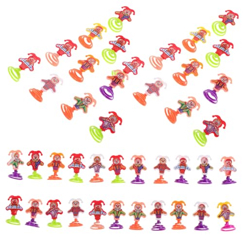Beaupretty 50 Stück Teiliges Bunte Springende Clown-spielzeuge mit Federmotor Interaktives Hüpfspielzeug für Vorschulkinder Fördert Soziale Fähigkeiten und Gruppenspiel für Kindergeburtstag von Beaupretty
