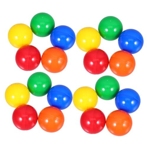 Beaupretty 50 Stück Teiliges Bunte Teilbare Kunststoff Lotteriekugeln Nahtlose Hohle Spielbälle mit Glatter Oberfläche Wiederverwendbar Leicht für Tombola Partyspiele und Gewinnziehungen von Beaupretty