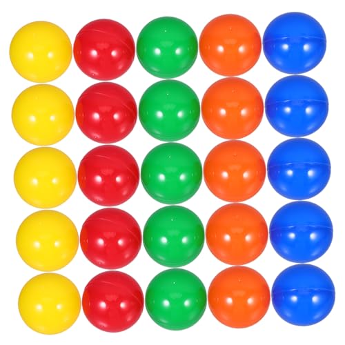 Beaupretty 50 Stück Teiliges Bunter Öffentlicher Lotteriekugeln aus Langlebigem Kunststoff Hohlkugeln mit Nahtlosem Öffnungsdesign für Partyspiele Gewinnspiele und Interaktive Ziehungen von Beaupretty