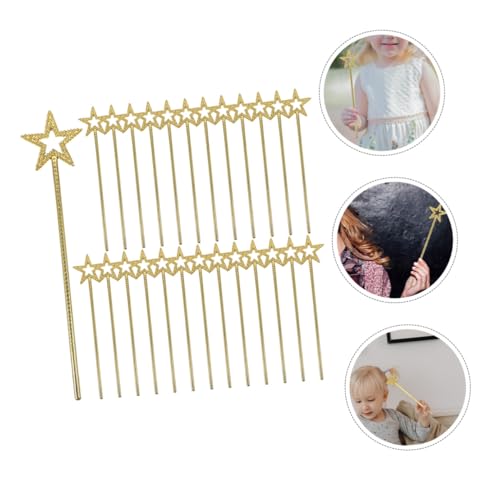 Beaupretty 50 Stück Teiliges Goldene Five Point Star Fairy Wands für Kostüm Cosplay Party Requisiten Angel Fairy Sticks mit Einzigartigem Design für Halloween und Geburtstagsgeschenke von Beaupretty