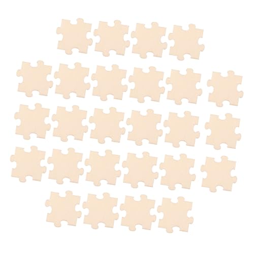 Beaupretty 50 Stück Teiliges Holz Puzzle Blanko Puzzleteile zum Selbstgestalten DIY Malen und Basteln Kreative Holzpuzzle für Fördert Feinmotorik und Hand Auge Koordination von Beaupretty