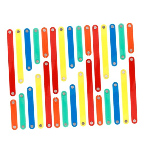 Beaupretty 50 Stück Teiliges Magnetische Geometrische Stäbe Vielfältige Lernwerkzeuge für Kindergarten und Mathematikunterricht Sicher und Kindgerecht für Erlernen von Formen von Beaupretty