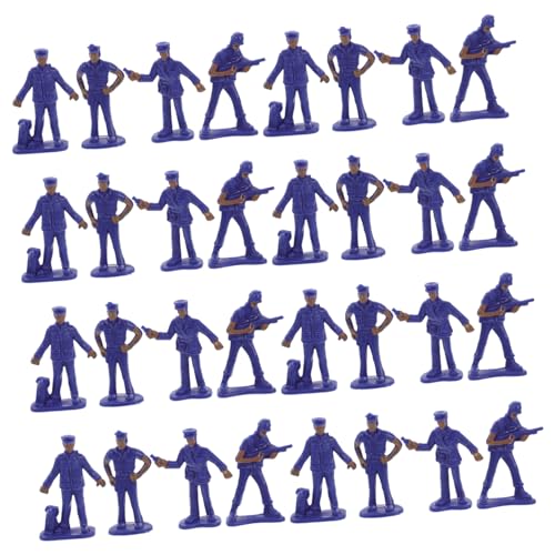 Beaupretty 50 Stück Teiliges Miniatur Polizeifiguren Set aus Robustem Kunststoff Detailgetreue Darstellung und Präzise Modellierung Vielseitig Einsetzbar als Sandtisch Zubehör Desktop von Beaupretty