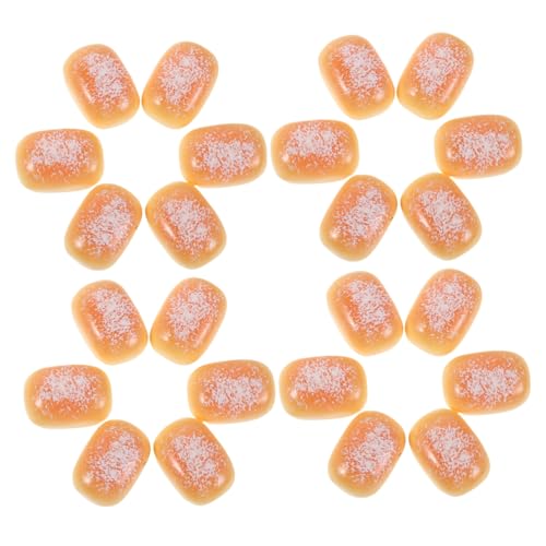 Beaupretty 50 Stück Teiliges Miniaturbrot aus Robustem Resin Realistische Kokosbrot-Optik Künstliche Mini-Desserts für DIY Bastelprojekte Mini-küchendekoration und Puppenhaus Zubehör von Beaupretty